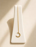 Crescent Moon Necklace 18K Gold Plated Stainless Steel Celestial Pendant Minimalist Gift for Her