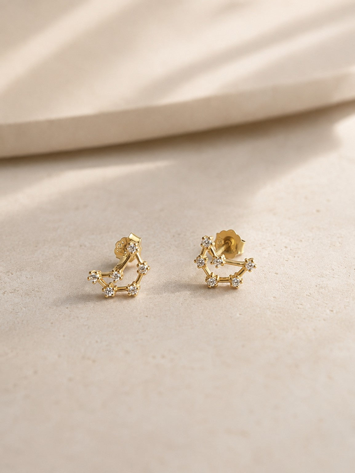 Zodiac Constellation Earrings 925 Sterling Silver 14K Gold Plated Dainty Gift for Women
