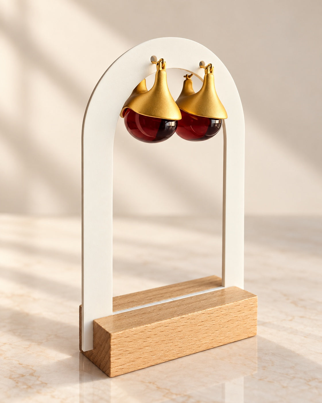 Elegant amber gemstone earrings for women