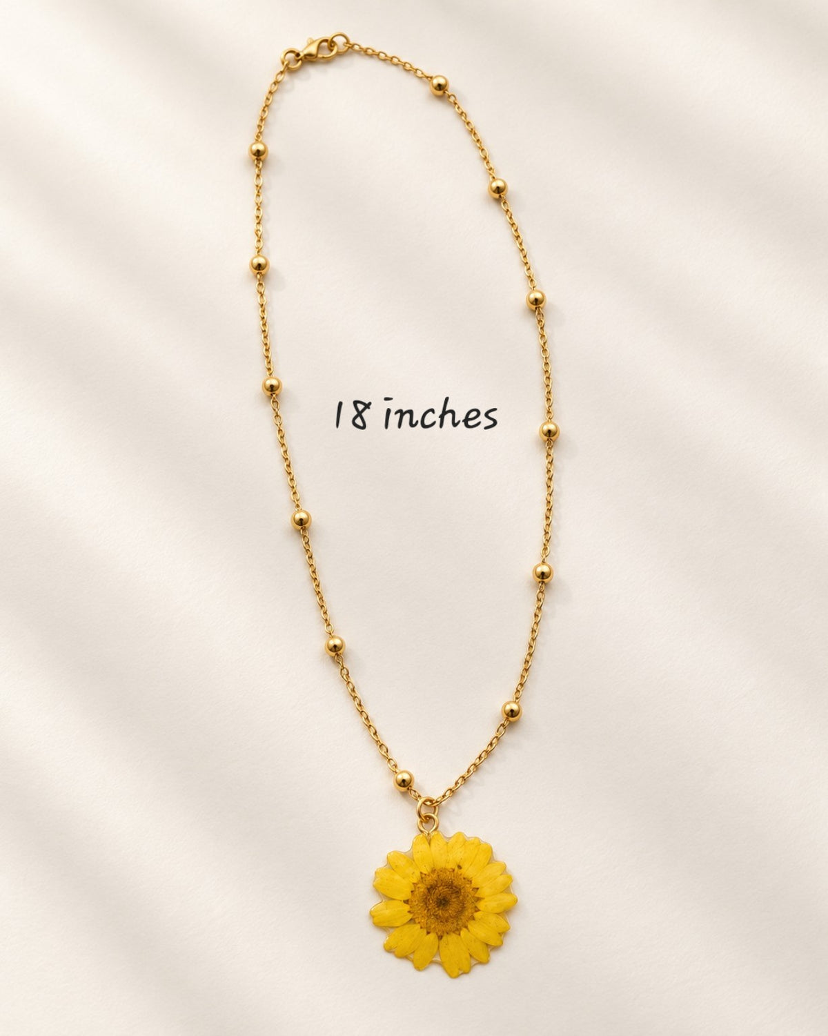 Nature-inspired pressed flower necklace gift for her