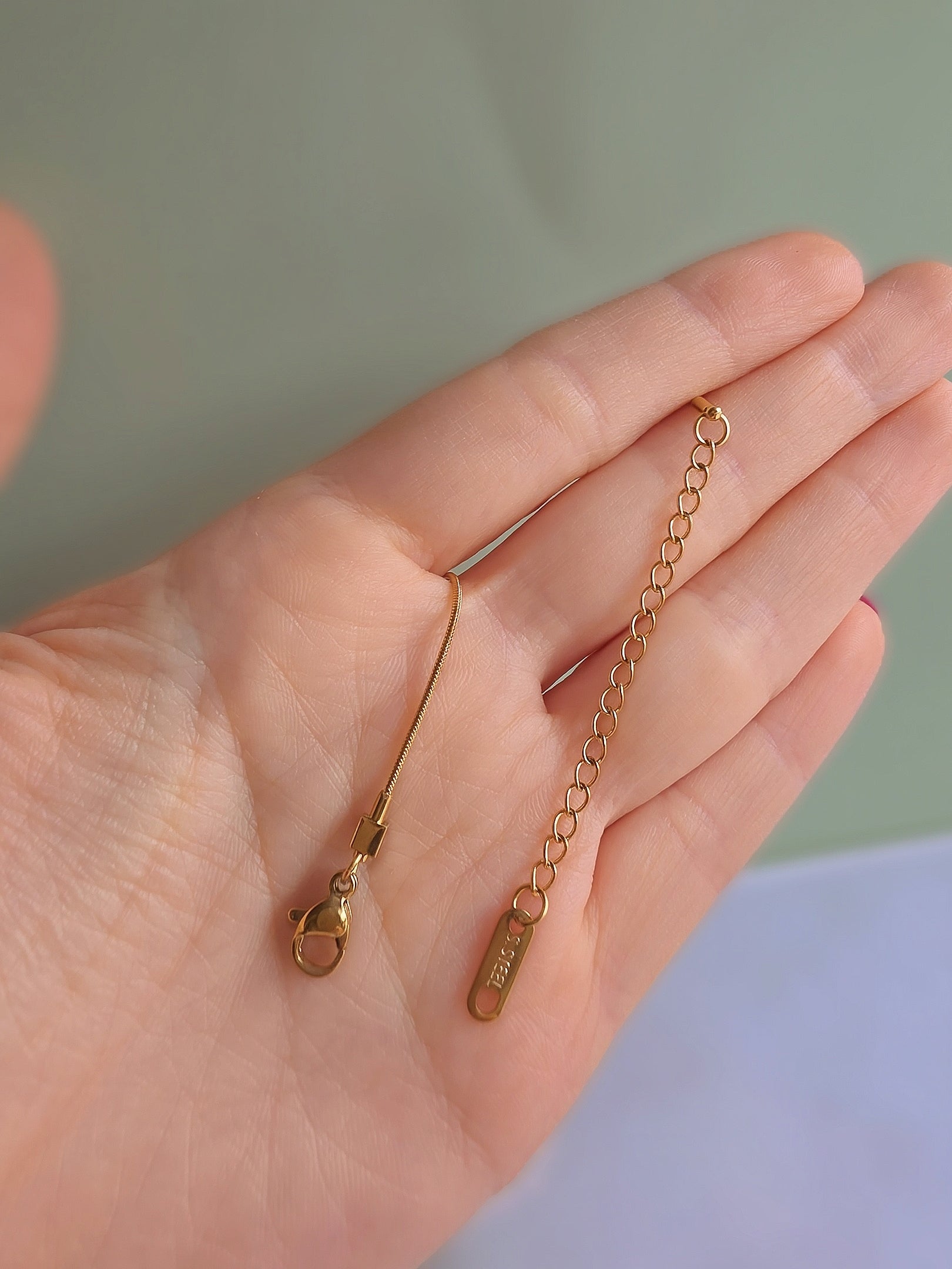 Elegant non-tarnish cube bead necklace designed for everyday wear.