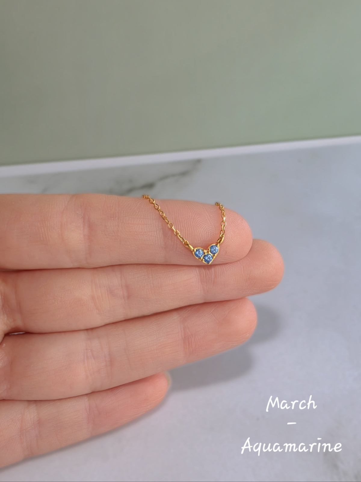 Classic heart birthstone necklace perfect for birthdays and meaningful gifts.