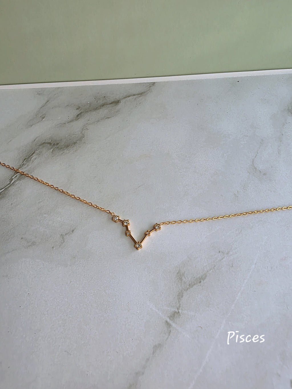 Waterproof astrology necklace with an elegant constellation design.