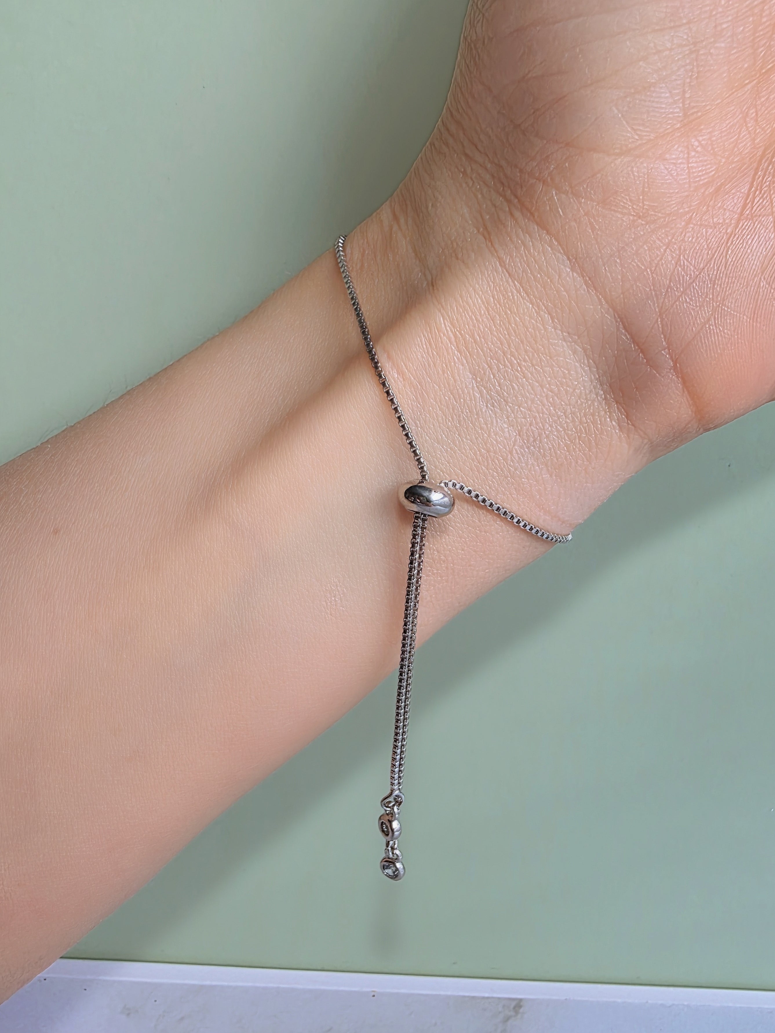 Natural Moonstone, Aquamarine, or Rose Quartz bracelet for women.