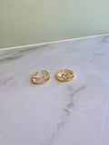 Minimalist 14K gold plated toe rings with an open adjustable design for a comfortable fit.