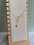 18K gold-plated healthcare necklace with a heart charm.