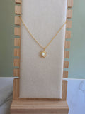 Gold Opal Sun necklace for everyday wear.