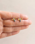 Bee earrings in 925 sterling silver.