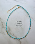 Lightweight turquoise layering necklace.