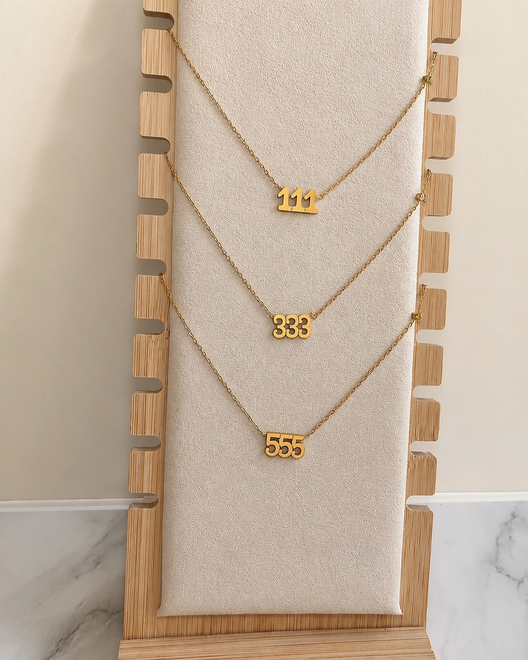 Meaningful angel number jewelry inspired by protection and guidance.