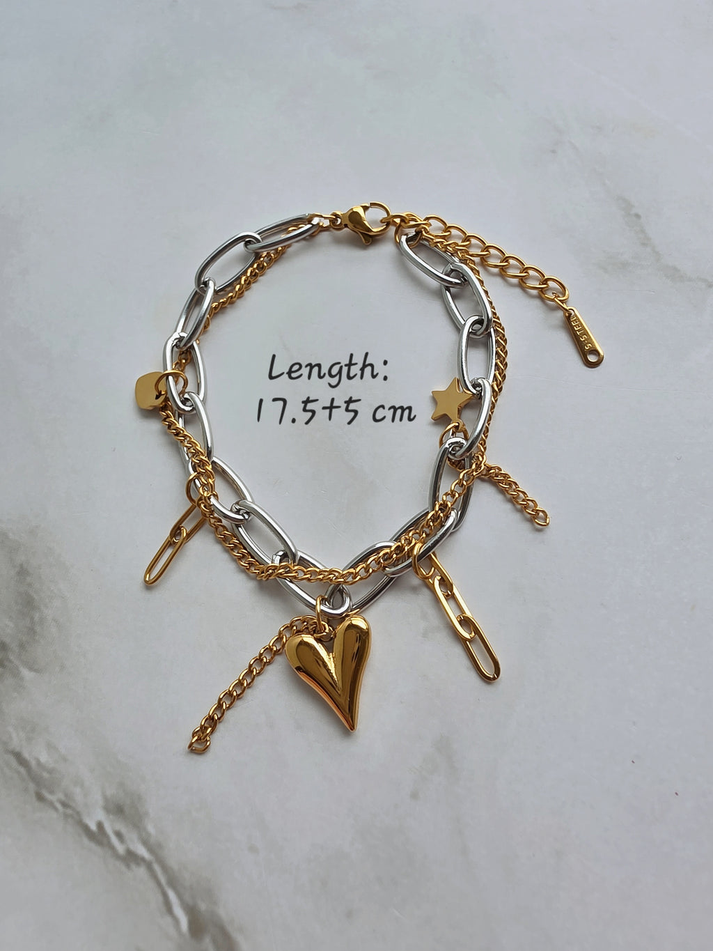 Mixed metal bracelet gift for women.