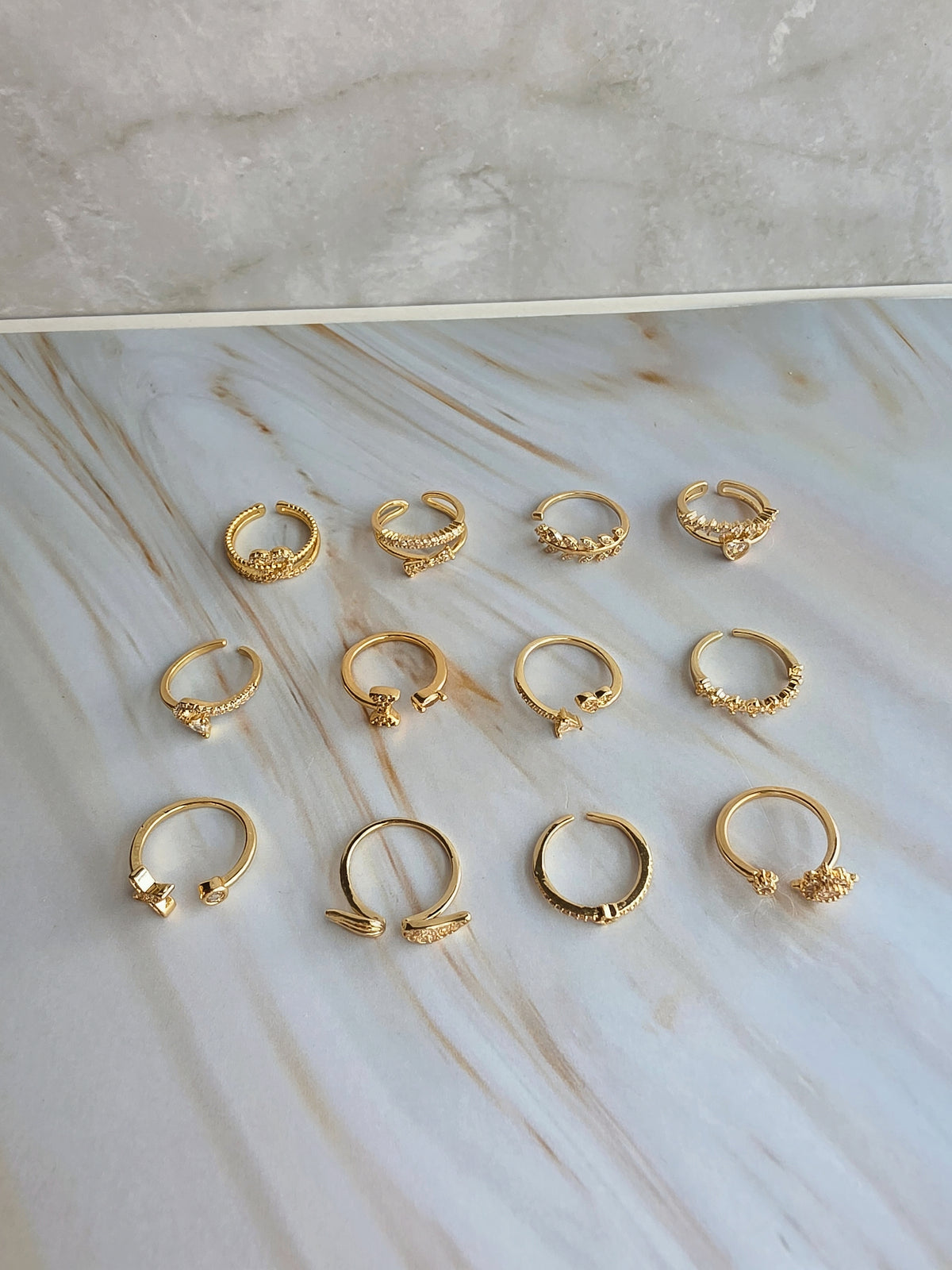 Gold plated toe rings for women
