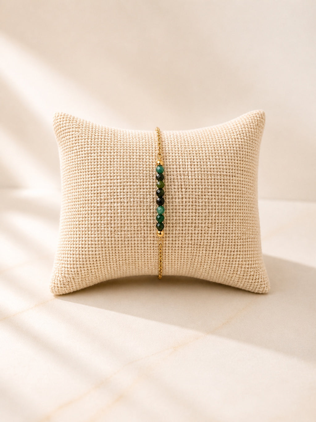Gold-plated aquamarine bracelet for everyday wear and thoughtful gifts.