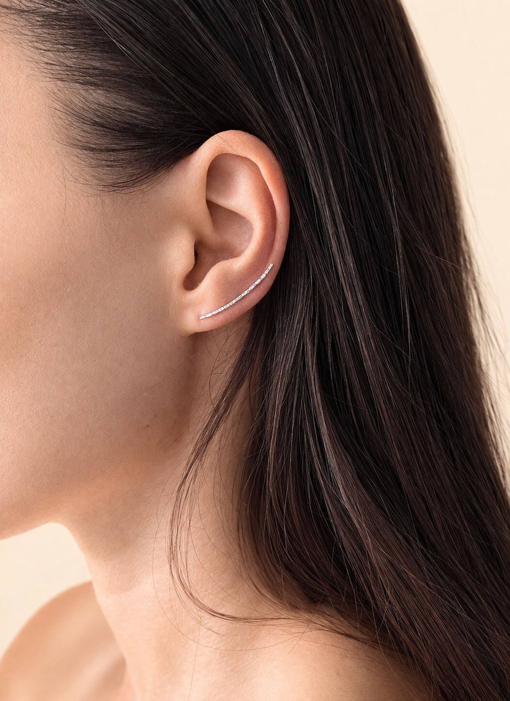 Minimalist hammered ear crawlers designed for everyday wear.
