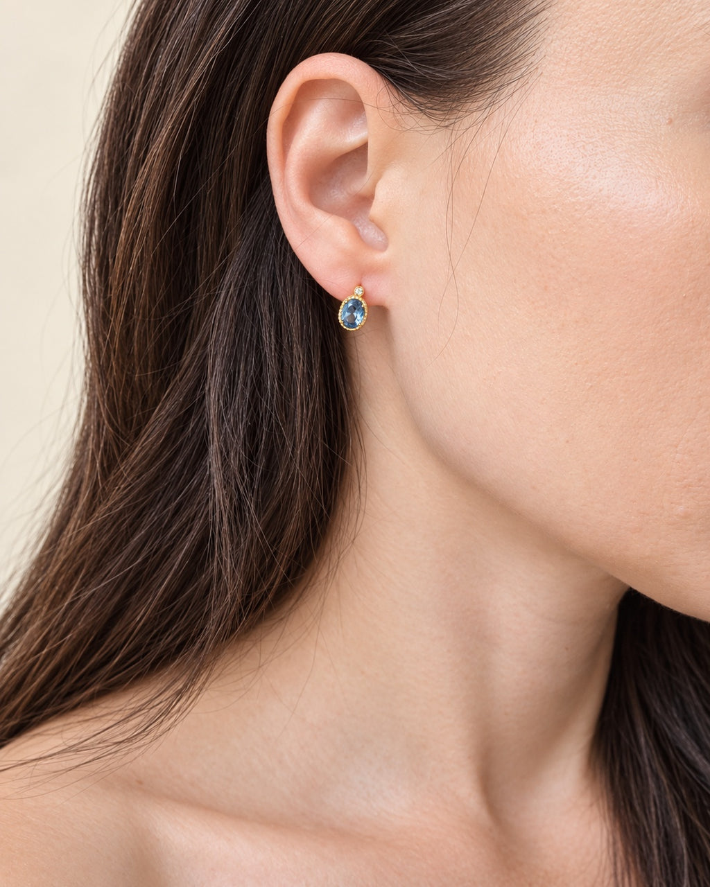 925 sterling silver aquamarine gemstone earrings for women