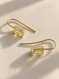 Peridot earrings 925 sterling silver 14K gold plated