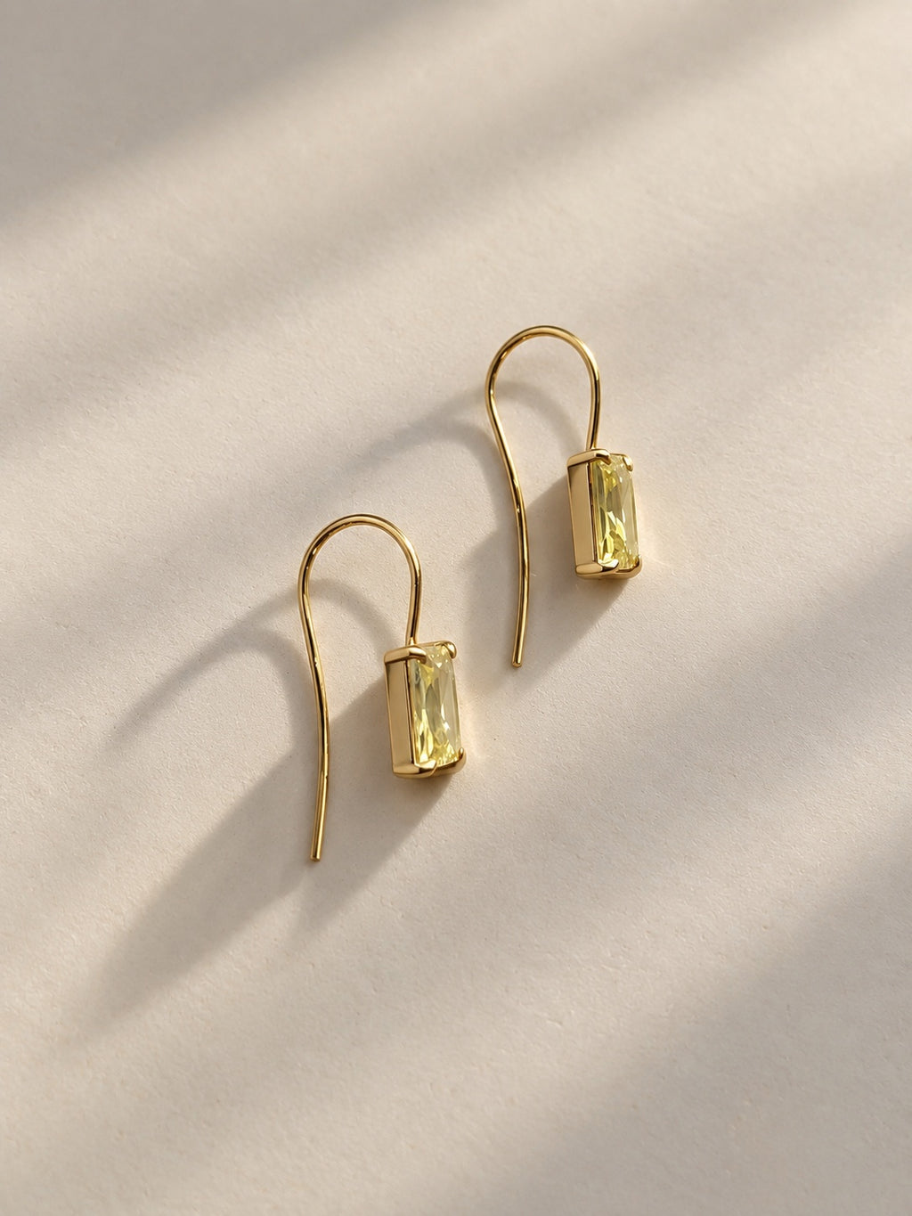 14K gold plated sterling silver peridot earrings