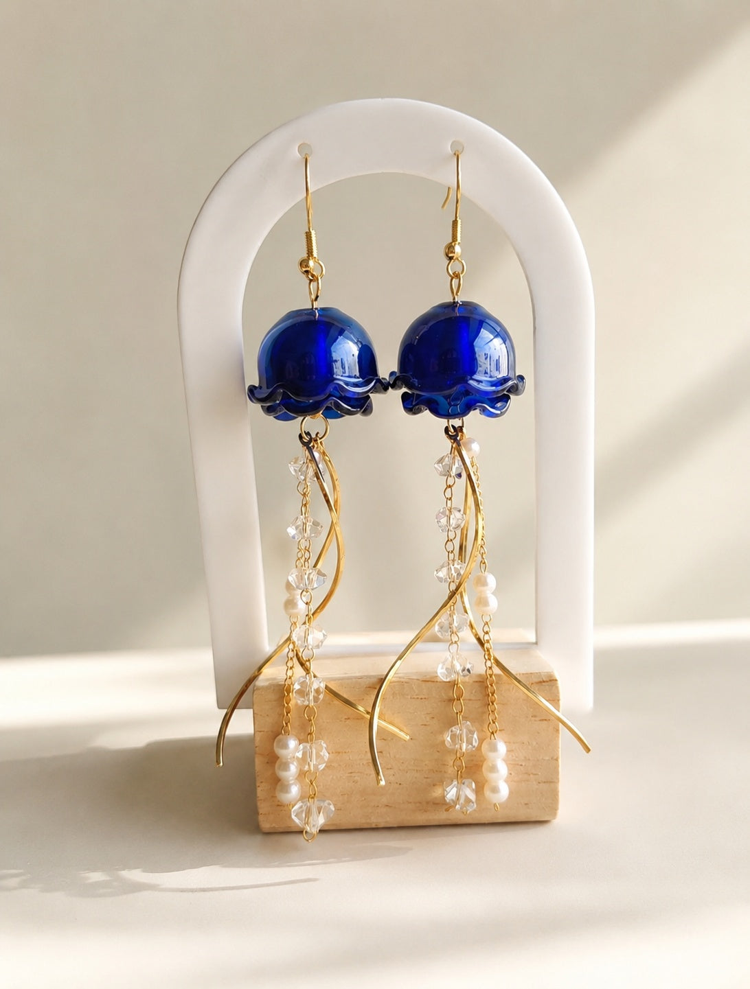 Jellyfish Earrings 14K Gold Plated Ocean Dangle Earrings Mermaid Fairycore Jewelry Gift for Her