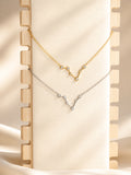 Waterproof zodiac constellation necklace crafted from 18K gold-plated stainless steel.