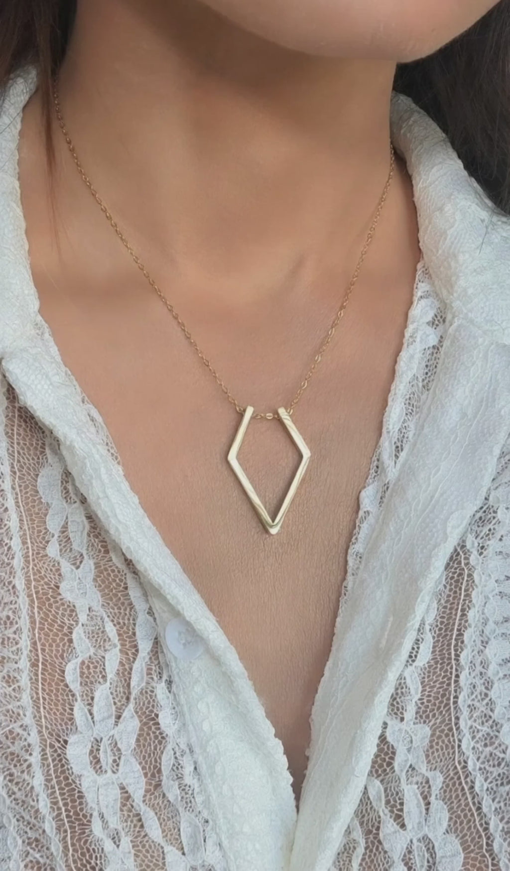 Stylish necklace designed to securely hold your ring when not wearing it.