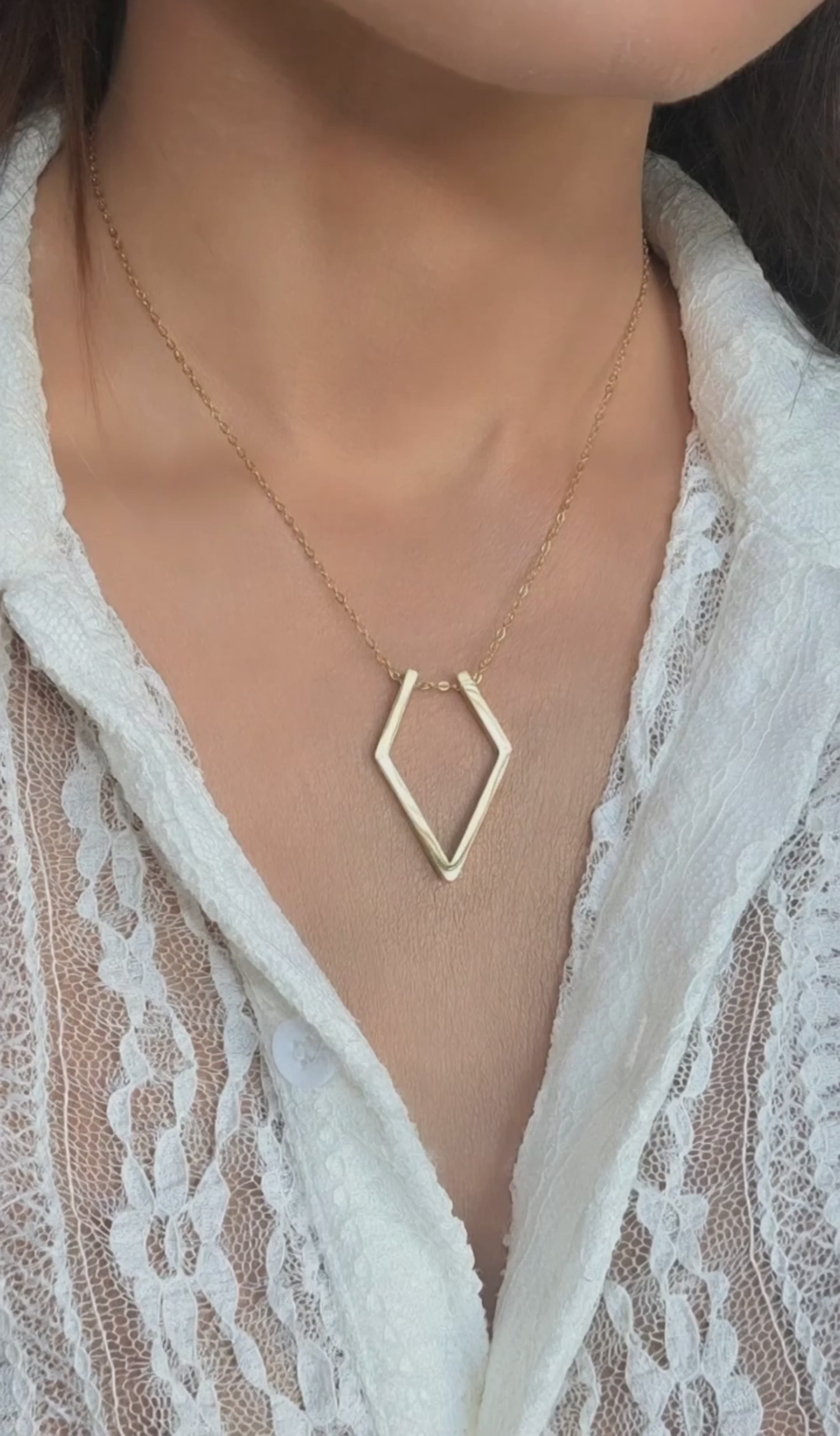 Stylish necklace designed to securely hold your ring when not wearing it.