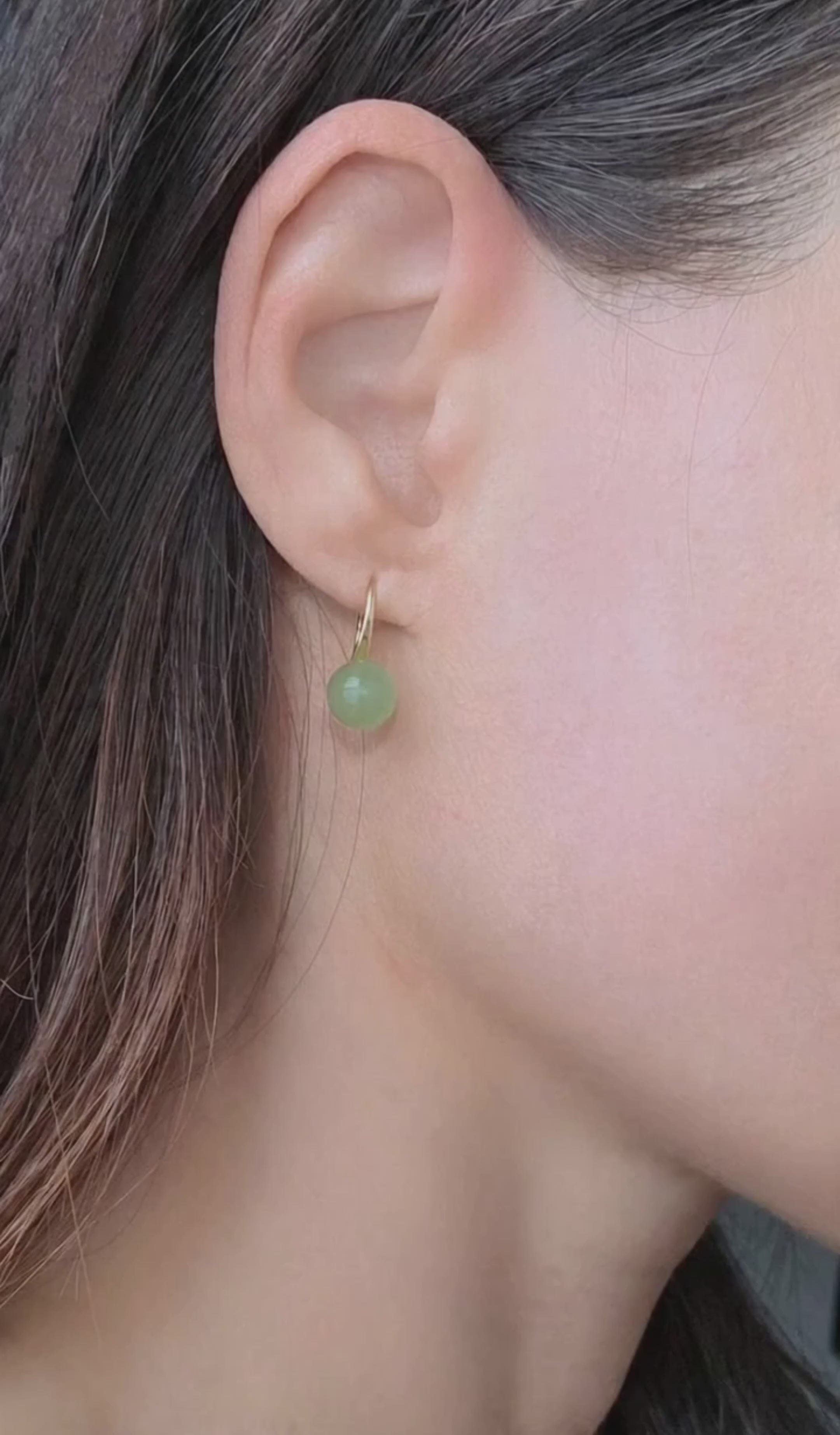 Gold-plated jade drop earrings perfect for birthdays, anniversaries, and gifting.