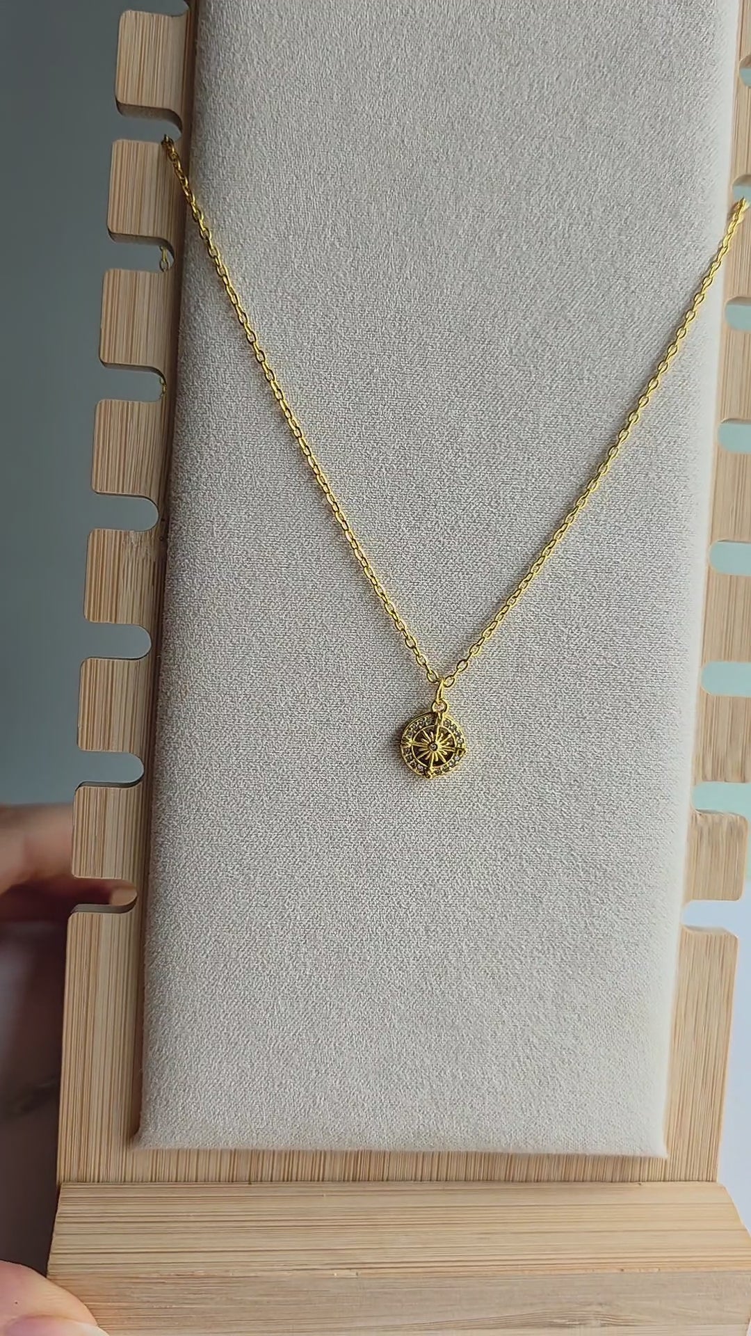 Meaningful compass necklace gift for her.