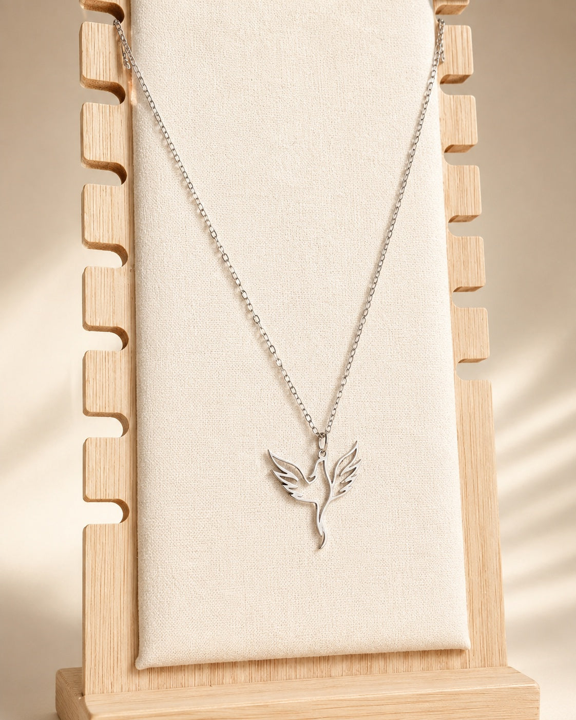 Non Tarnish Necklace Phoenix 18K Gold Plated Stainless Steel Bird Gift for Her
