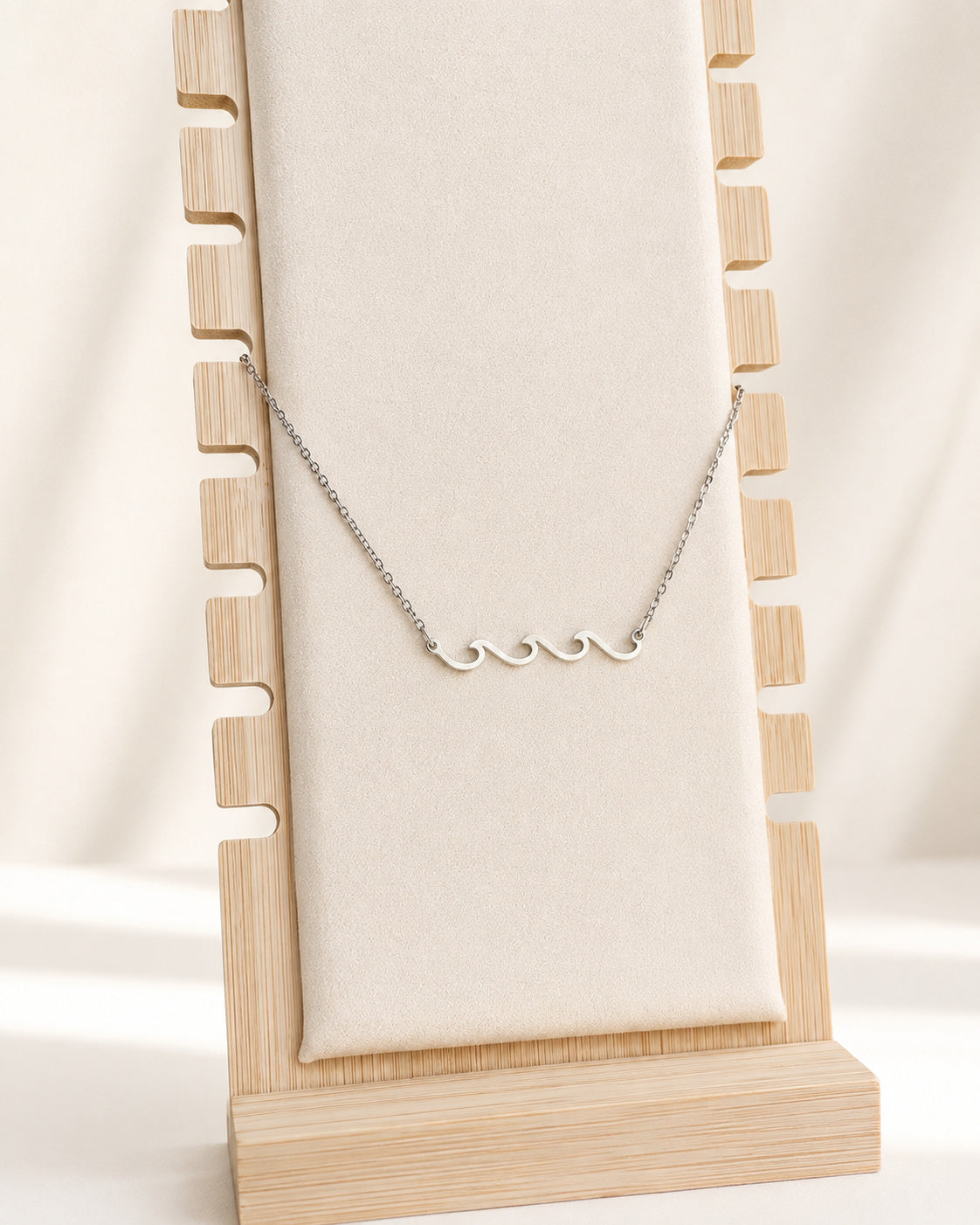 Wave Necklace for Women 18K Gold Plated Ocean Jewelry Gift for Her