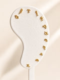 Zodiac flat back stud earring with 18K gold plating and a hypoallergenic design.